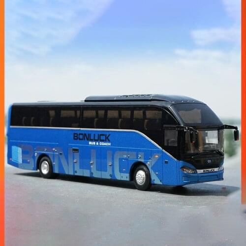 Die-casting 1:42 Scale Bonluck Falcon Lx Road Bus Touring Vehicle Simulation Alloy Adult & Child Collectible Toys Cars Fan Gifts