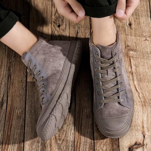 Lona with mens slip hombre mens sneakers high casual de zapatillas altas korean sneaker man High hightop tenis top zapatos shoe