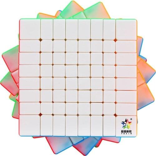 Yuxin Little Magic 8x8x8 Magic Cube Stickerless v-cube 8 Layers Speed Cube Professional Cubo Magico Puzzle Toy For Children Gift