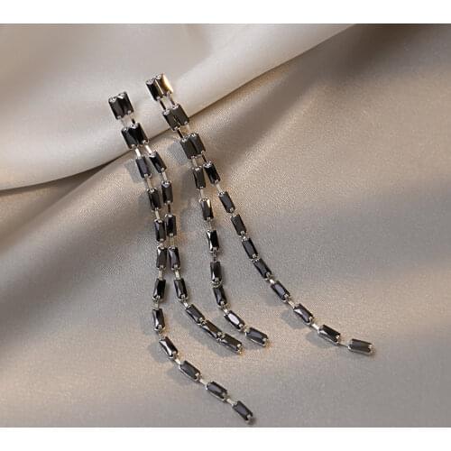 Minimalist Set Auger Macrame Dangle Earrings Rhinestone Tassels Oorbellen for Ladies Girls Party Best Friend Gift Accessories