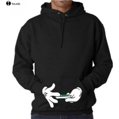 2019 fashion man Hoodie Hands Rolling Hoodie - Funny hoody cartoon weed joint smoke retro fashion hood Sweatshirt