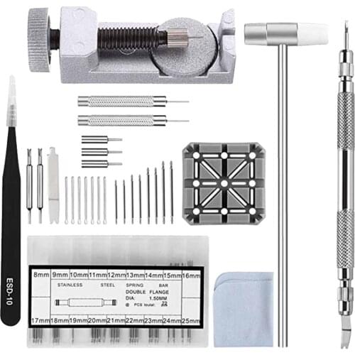 Stainless Steel Watch Link Remover Tool Kit With Watch Pins For Watch Repair