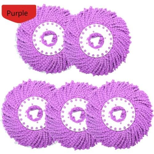 5pcs/lot Household Sponge Fiber Mop Head Refill Replacement Home Cleaning Tool Microfiber Floor Mop Head 360 Spin Cleaning Pad