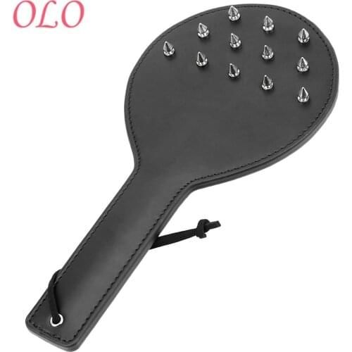 OLO Sex Rivet Whip Flirting Slave Paddle PU Leather Adult Games Sex Toys for Couples