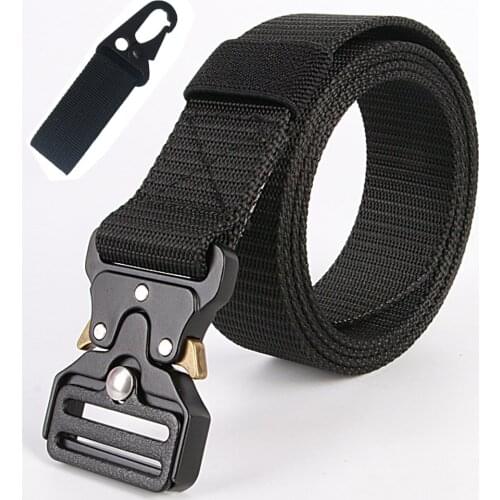 Tactical Belts Military Nylon Belt Autom Metal Buckle Belt Army Outdoor Heavy Duty Training Sports Belt Wide Hunting Accessories