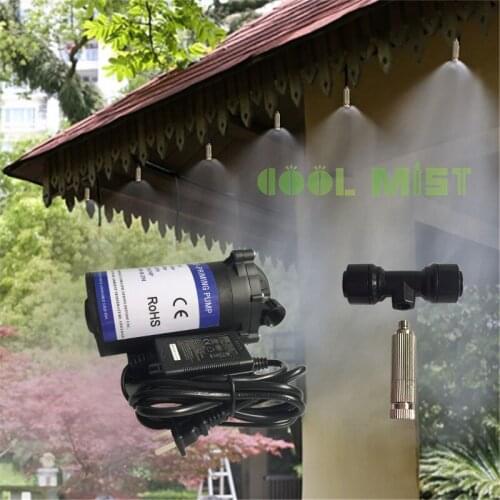 S272 Free shipping 22pcs nozzles sprayer 1.2L/MIN mist cooling system, 8 bar 0.1mm washable brass nozzle quiet fog machine