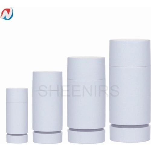 SHEENIRS 6PCS 15/30/50/75ML white Deodorant Containers Twist Mechanism Tube Refillable Filling Stick Twist-up Deodorant Bottle