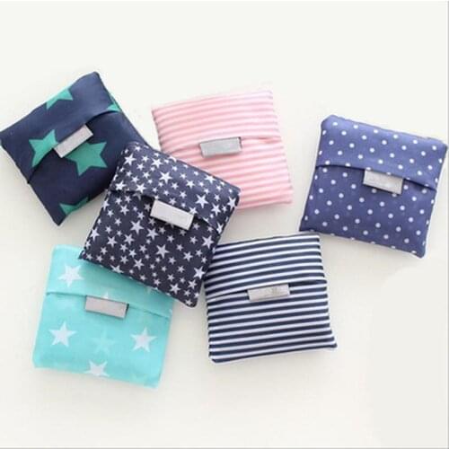 Folding Reusable Shopping Bag Eco-friendly Shopping Handbags Portable Tote Household Grocery Storage Bag Storage Supplies