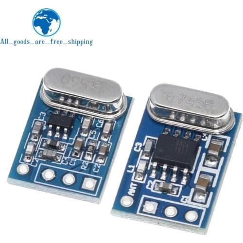 TZT 1Set 2Pcs 433MHZ Wireless Transmitter Receiver Board Module SYN115 SYN480R ASK/OOK Chip PCB for arduino