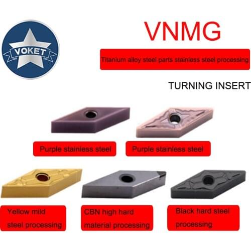 VOKET Turning blade VNMG 160402 160404 160408 stainless steel casting tungsten steel alloy coating CNC lathe blade