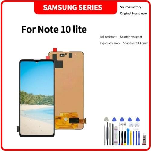 For SAMSUNG Note 10 lite N770F LCD display High quality HD brand new screen assembly with Disassembly tools