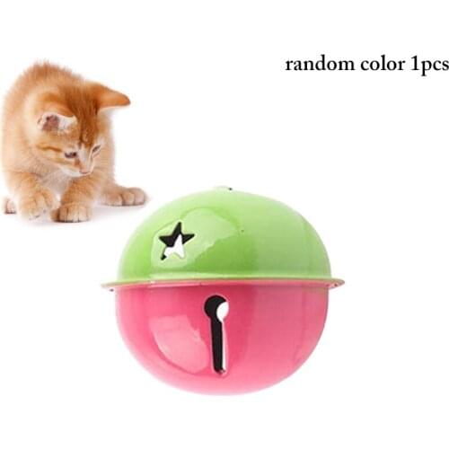 1PC Cat Bell Toy Star Design Ball Cat Interactive Toy Creative Kitten Collar Bell Cat Jingle Bell Metal Pet Supply Random Color