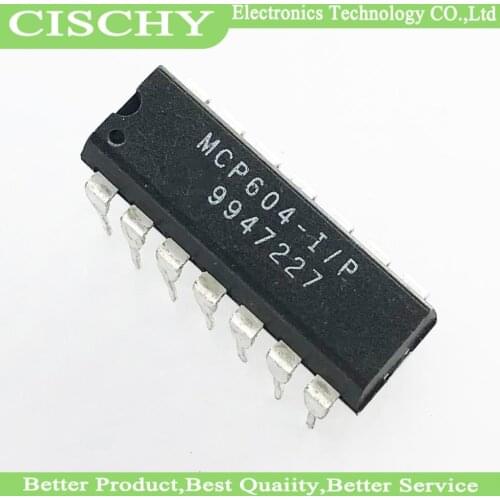 1pcs MCP604-IP MCP604-I MCP604 MCP604-I/P DIP14 original quantity discount In Stock