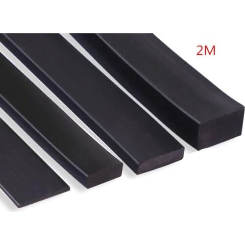 2M Rubber Seal Strip Square10 12 14 16 18 20mm thick Rubber Molding Shock AbsorberNon-slip, anti-collision sealing strip