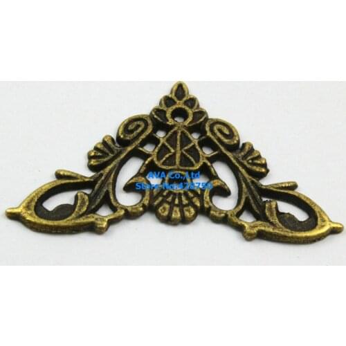 40 Pieces Antique Brass Jewelry Box Corner Gift Box Corner Protector 33mm