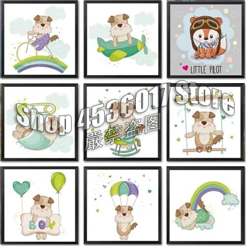 5d Diy Diamond Painting Stitch Cartoon Diamond Embroidery Diamond Mosaic Fruit puppy girl Full Drill Gifts Decor Dogs Picture