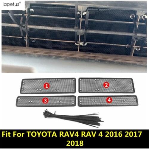 Accessories Fit For TOYOTA RAV4 RAV 4 2016 2017 2018 Car Insect Screening Mesh Front Grille Insert Net Protective Cover Kit Trim