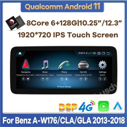 10.25" Snapdragon Android 10.0 Car Multimedia Player GPS Radio for Mercedes Benz A W176 CLA C117 X117 GLA X156 2013-2018