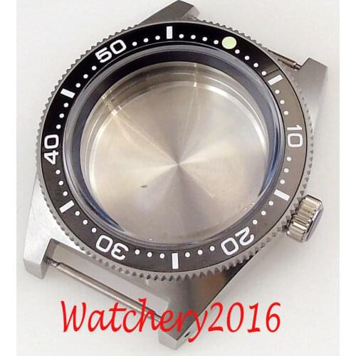 Solid sapphire crystal 62MAS watch case ceramic bezel 300 M water Resistance case suitable for NH35A NH36A Automatic movement