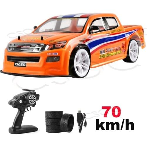 CSOC 2.4G High Speed 1/10 RC Racing Drifting Cars Remote Control Toy 70 Km/h with LED Light Big Off-road 4WD for Adults Boys
