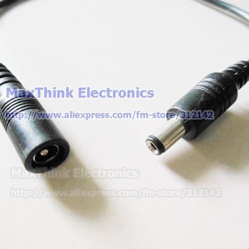 DC Power Male to Female Plug Connector 5.5mm x 2.1mm Extension Adapter Cable For CCTV Security Cmaera ,6pcs , Free shipping