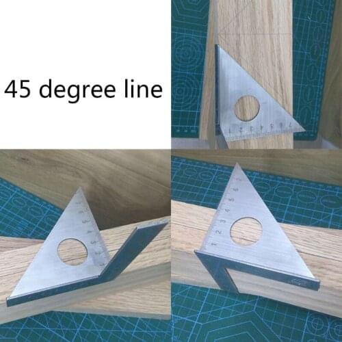 Woodworking Ruler Square Layout Miter Triangle Rafter 45-90 degree Metric Gauge