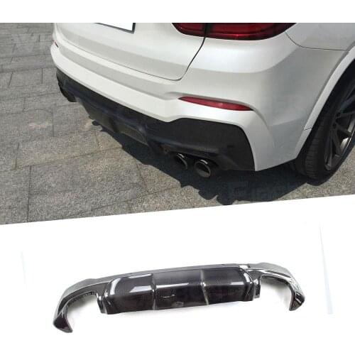 For BMW X4 F26 M-Sport 2014-2017 3D Style Car Rear Lip Diffuser Spoiler Carbon Fiber Back Bumper Trim Cover Car Styling FRP