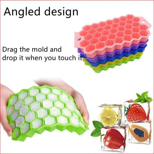 Ice Cube Maker Silicones Ice Mould Honeycomb Ice Cube Tray Magnum Silicone Mold Forms Food Grade Mold for Whiskey Cocktail