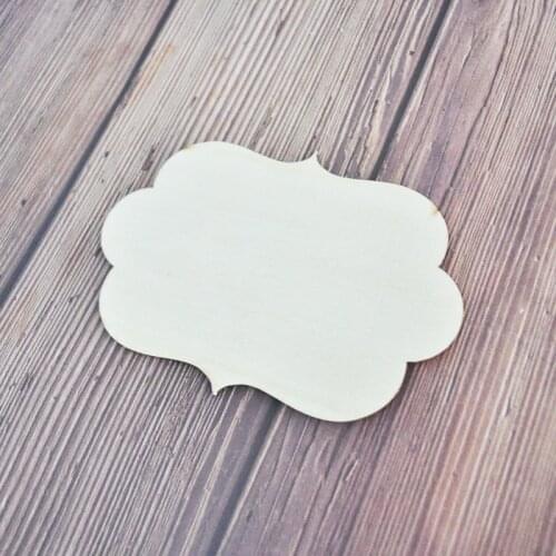 Happymems Wood Tags 12or100pcs Wall Stick DIY Craft Home Decoration Wooden Shapes Tag Scrapbooking Embellishments Household