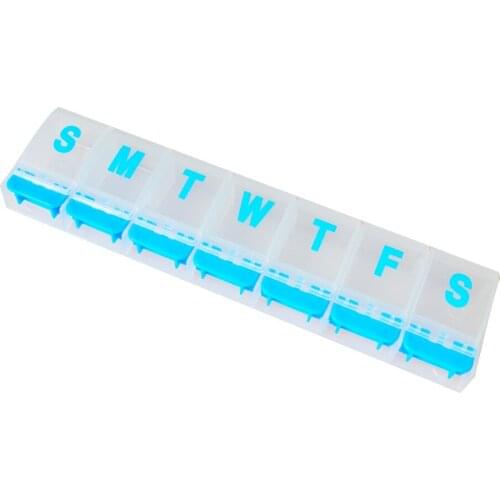 3Pcs 7 Days Weekly Tablet Pill Medicine Box Holder Drug Organizer Container Case Splitters With Date Letters Clip Lids Dispender