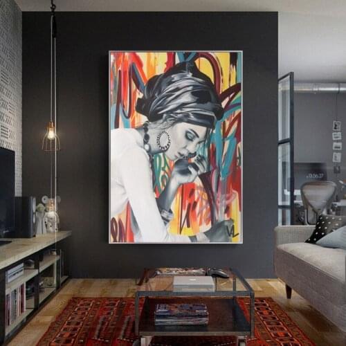 Colorful Abstract Girl Beautiful Back Canvas Painting Wall Art Nordic Posters and Prints Wall Pictures for Living Room Decor