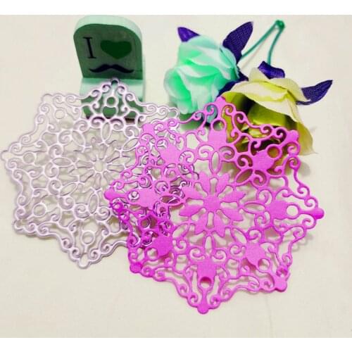 Round flower background greeting card Metal Cutting Dies for DIY Scrapbooking Album Paper Cards Decorative Crafts Embossing Die