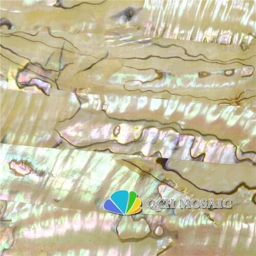 AAA grade Australian abalone paua shell laminate sheet for musical instrument and wood inlay natural yellow color