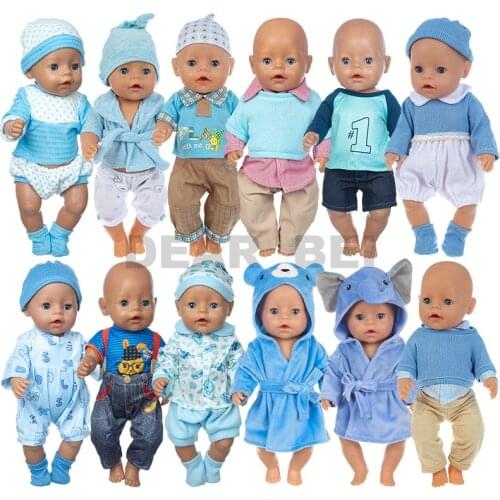 Cute Animal Elephant pajamas Pajamas Dress For 18 Inch American Doll Accessory Girl Toy 43cm Baby New Born Clothes Accessories
