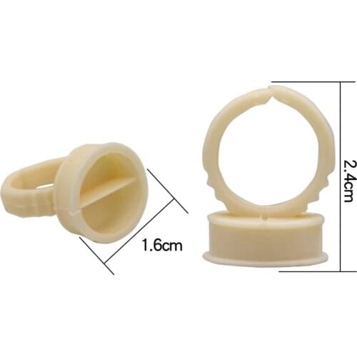 100pcs Disposable silicone tattoo ink ring in 3 sizes permanent makeup ink holder for eyebrows