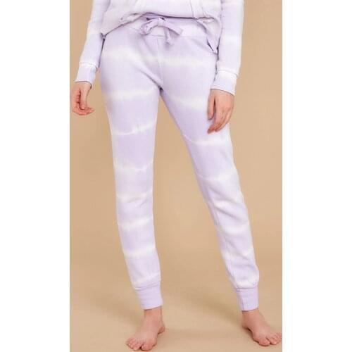 European and American Autumn Winter New Fashion Womens Wear Purple Blue Cotton Slacks