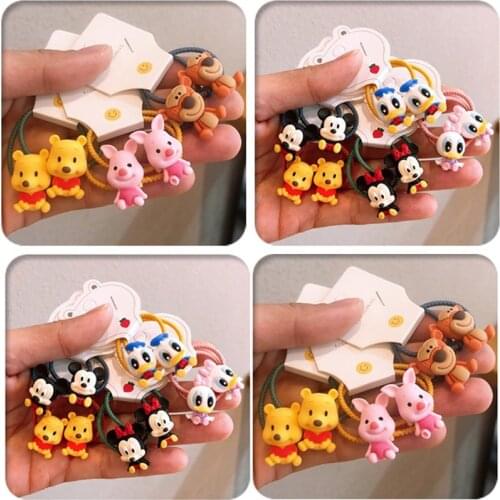 Childrens cartoon hair ornament Mickey Minnie headdress cute headband band baby accessories tie Girl rubber band Gift for girl