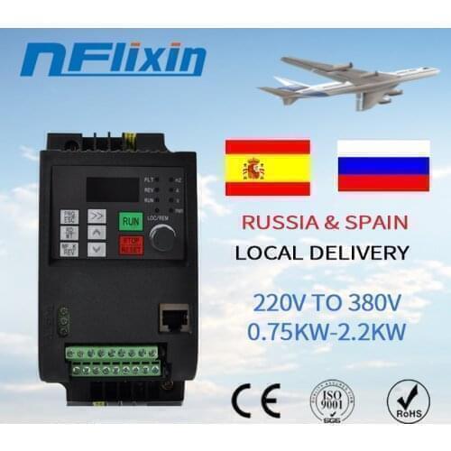 0.75kw-2.2kw 220v to 380v Variable Frequency Drive Inverter VFD for Spindle Motor Speed Controlivertor special