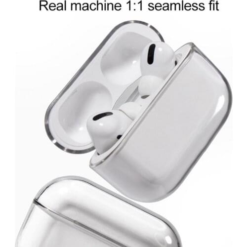Transparent PC Shockproof Bluetooth Headset Earphone Case Cover for Airpod-s Pro