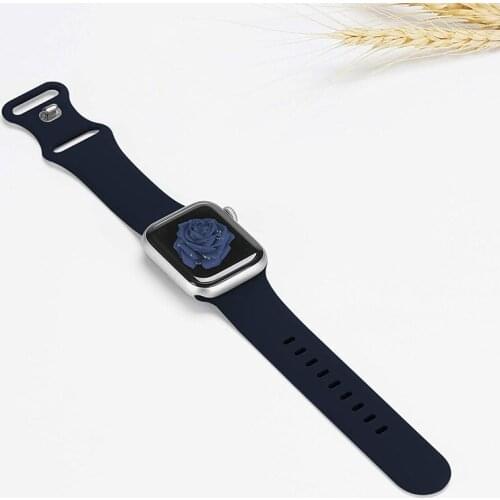 Silicone Sport Band For Apple Watch 6 Strap SE 44mm 40mm iWatch SE Series 6 5 4 3 2 1 Watchbands For Applewatch 3 42mm 38mm Band