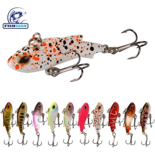 FISHSIAN Fishing Lure 4g Mini- Vib Submerged Swimming Full Water Long Shot Shock Swing Crank Bait Isca Artificial Whopper