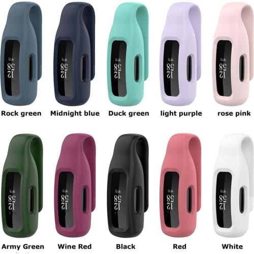 For Fitbit Inspire Fitbit 2 Ace3 Smart Bracelet Silicone Protective Sleeve Cover Steel Clip Watch Case