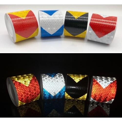 50mm width Shining Reflective Warning Self-Adhesive Stikcer with Color Arrow Printing for Car