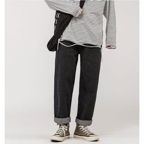 Loose Pants Plus Size 5Xl Men Korean Fashions Blue Jeans 2021 Harem Pants Mens Japanese Streetwear Denim Baggy Wide Leg