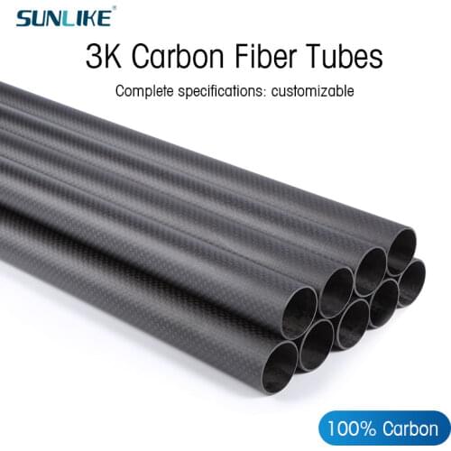 1 PCS 3K Carbon Fiber Tube Length 1000mm Diameter 16mm 17mm 18mm 19mm 20mm 22mm Used For RC Model Aircraft Drone Accessories