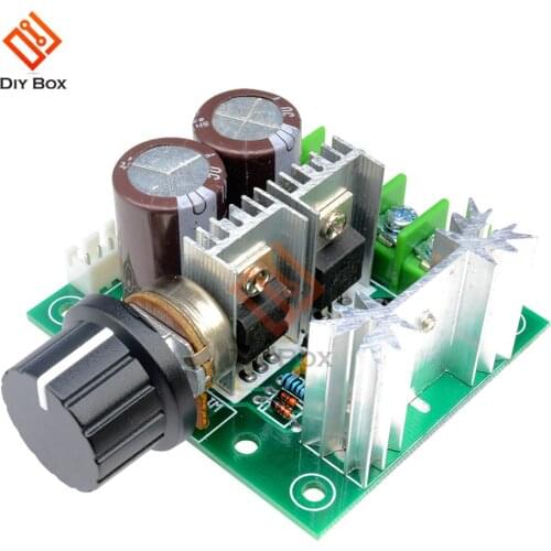 Universal DC 12-40V 400W 10A Adjustable PWM DC Power Speed Regulator Controller with Switch Auto PWM Controller 10A 50V 1000uF