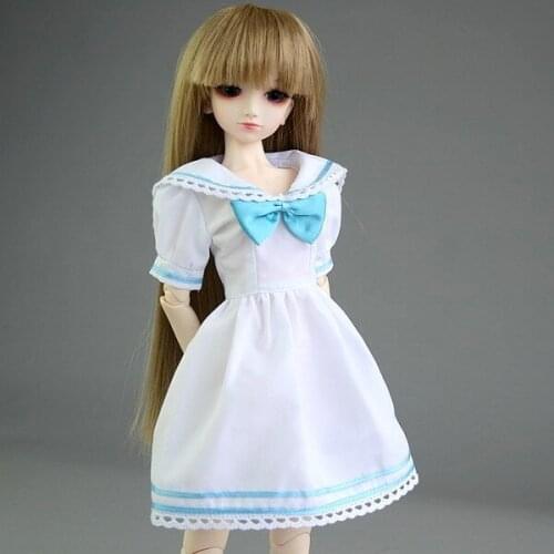 [wamami] 120# White & Light Blue Shirt/Clothes/Dress/Suit 1/4 MSD DOD BJD Dollfie