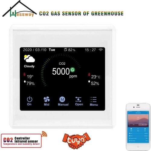 HESSWAY TUYA WIFI SENSOR CO2 Concentration Controller for Mushroom Chamber,Fungus Chamber,Strain House