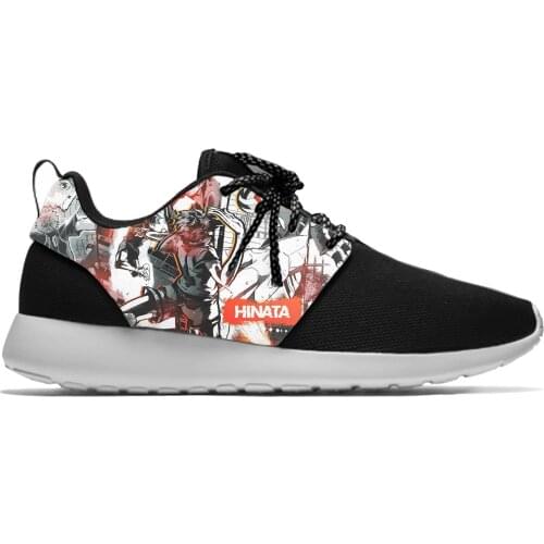 Japanese Anime Manga Haikyuu Hinata Shoyo Kuroo Sport Running Shoes Casual Breathable Lightweight 3D Print Men Women Sneakers