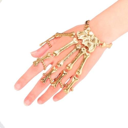 Jewelry Exaggerated Skull Geometric Bracelet Ghost Claw Linking Pulseras Halloween Ornament Vintage Bracelets Homme Tendance